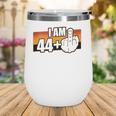 I Am 44 Plus Middle Finger 45 Years Old Funny 45Th Birthday Wine Tumbler