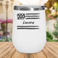 Lucero - Personalized Name Stars And Stripes Usa Flag Wine Tumbler