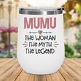Mumu Grandma Gift Mumu The Woman The Myth The Legend Wine Tumbler