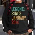 10 Years Old Legend Since January 2014 10Th Birthday Sweatshirt Gifts for Old Men