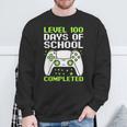 100 Days Of School For Boys Level Completed Gamer Sweatshirt Gifts for Old Men