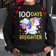 100Th Day Of School Unicorn 100 Days Brighter Kindergarten Sweatshirt Gifts for Old Men