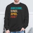 17 Year Old Vintage Awesome Since April 2007 17Th Birthday Sweatshirt Gifts for Old Men