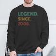 18 Years Old Legend Since 2006 18Th Birthday Sweatshirt Gifts for Old Men