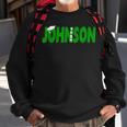2024 Last Name Team Johnson Family Graduation Green Sweatshirt Gifts for Old Men