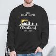 2024 Total Solar Skyline Eclipse In Cleveland Ohio April 8 Sweatshirt Gifts for Old Men