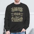 36Th Birthday 36 Years Old Vintage Legends Born In 1988 Sweatshirt Gifts for Old Men