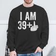 I Am 39 Plus Middle Finger 40Th Birthday Sweatshirt Geschenke für alte Männer