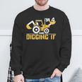 Im 4 And Digging It Boy 4 Year Old 4Th Birthday Construction Sweatshirt Gifts for Old Men