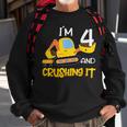 4Th Birthday Four 4Yr Construction Lover 4 Years Old Boy Sweatshirt Gifts for Old Men
