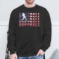 4Th Of July Softball American Flag Vintage Patriotic Sweatshirt Gifts for Old Men