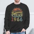 58 Year Old Vintage March 1966 58Th Birthday Women Sweatshirt Gifts for Old Men