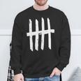 5Th Birthday Outfit 5 Years Old Tally Marks Anniversary Sweatshirt Gifts for Old Men