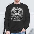 70Th Birthday Vintage For Man Legends Born In 1954 Sweatshirt Gifts for Old Men