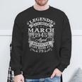 79 Years Old Vintage Legends Born March 1945 79Th Birthday Sweatshirt Gifts for Old Men