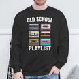 80Er 90Er Mixtape Playlist Kassette Oldschool Sweatshirt Geschenke für alte Männer