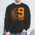 9 Years Of Being Awesome Basketball 9Th Birthday Sweatshirt Gifts for Old Men