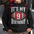 9 Years Old American Football 9Th Birthday Boy Retro Style Sweatshirt Gifts for Old Men