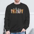 Aba Therapy Squad Matching Therapist Floral Sweatshirt Gifts for Old Men