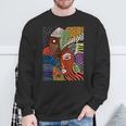 Abstract Brown Skin African American Tribal Mask Black Sweatshirt Gifts for Old Men