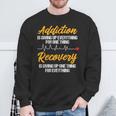 Addiction Recovery Sobriety Anniversary Aa Na Heartbeat Sweatshirt Gifts for Old Men