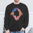 Alaska Roots Inside State Flag American Proud Sweatshirt Gifts for Old Men