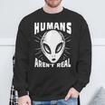 Alien Humans Aren’T Real Ufo Extraterrestrial Sweatshirt Gifts for Old Men