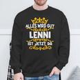 Alles Wird Gut Lenni Ist Da Sweatshirt Geschenke für alte Männer