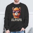 Alpapa Alpaka Lamaatertagsgeschenk Papa Spruchatertag Sweatshirt Geschenke für alte Männer