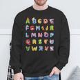 Amante Del Alfabeto Animal Aprendizaje Abc Regalo Regalo Camisa de entrenamiento Regalos para ancianos