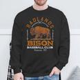 American Bison Baseball Retro Minor League Baseball Team Sweatshirt Gifts for Old Men