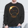 American Bison Buffalo Solar 2024 Eclipse Sweatshirt Gifts for Old Men