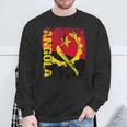 Angola Flag Vintage Distressed Angola Sweatshirt Gifts for Old Men