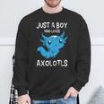 Animal Sólo Un Chico Que Ama Los Axolotls Salamandra Ajolote Camisa de entrenamiento Regalos para ancianos