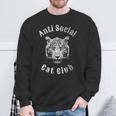 Anti Social Cat Club Tiger Head Vintage Retro Sweatshirt Gifts for Old Men