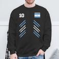 Argentina Soccer Ball Argentina Flag Number Ten Women Sweatshirt Gifts for Old Men