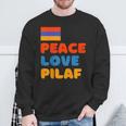 Armenian Flag Peace Love Pilaf Armenian Rice Lover Food Sweatshirt Gifts for Old Men