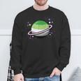 Asexual Aromantic Space Planet Vintage Sweatshirt Gifts for Old Men