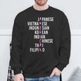 Asian American Pride Sweatshirt Gifts for Old Men