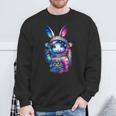 Astronaut Bunny Easter Day Rabbit Usa Outer Space Sweatshirt Gifts for Old Men