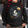 Astronaut Cat Or Space Cat On Galaxy Cat Lover Sweatshirt Gifts for Old Men