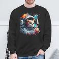 Astronaut Cat Or Space Cat On Galaxy Cat Lover Sweatshirt Gifts for Old Men