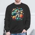 Astronaut Dabbing Planets Astronaut Science Space Sweatshirt Gifts for Old Men