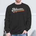 Atlanta Soccer Distressed Retro Baseball Script 404 United Sweatshirt Gifts for Old Men