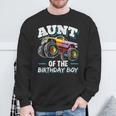Aunt Of The Birthday Boy Monster Truck Birthday Party Sweatshirt Gifts for Old Men