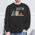 Austin Texas Skyline Souvenir Retro Austin Tx Sweatshirt Gifts for Old Men