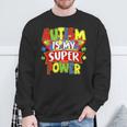 Autism Is My Super Power Autism Awareness Day Boys Toddlers Sweatshirt Gifts for Old Men