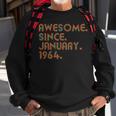 Awesome Since January 1964 Vintage 60Th Birthday Sweatshirt Gifts for Old Men