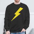 Awesome Lightning Bolt Yellow Print Sweatshirt Gifts for Old Men