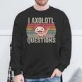 I Axolotl Preguntas Retroinatge Divertido Lindo Axolotl Camisa de entrenamiento Regalos para ancianos